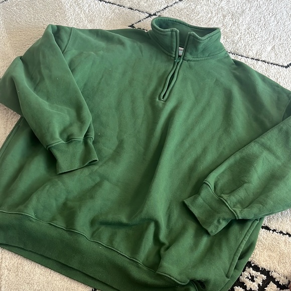 TNA Sweaters - tna sweat fleece cozy fleece sz 3 green